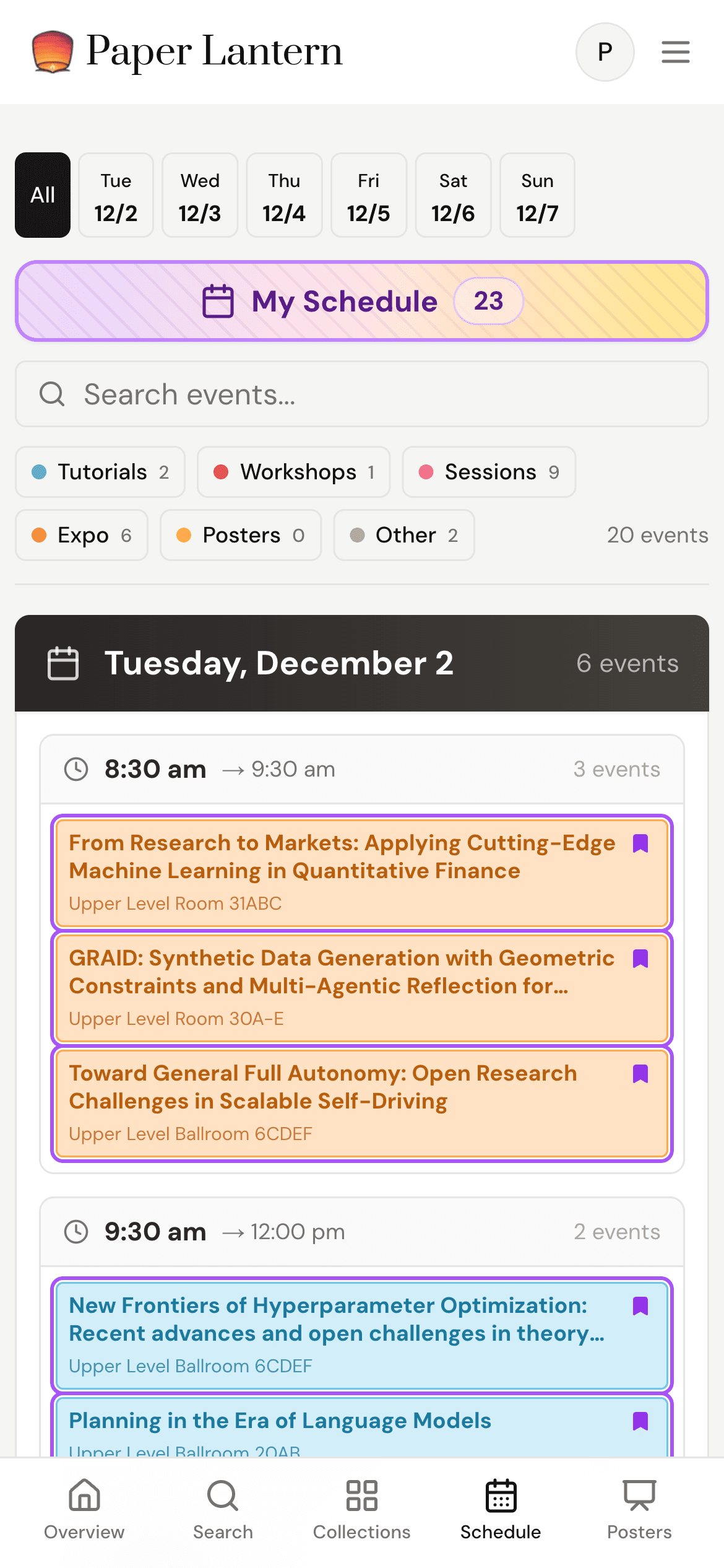 My Schedule, Organized
